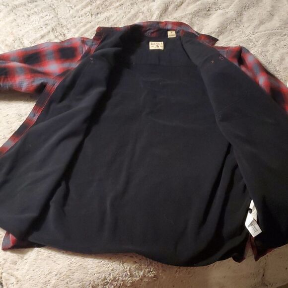 RedHead Fleece Lined Flannel Button Up Shirt Mens L Red Plaid Long Sleeve - Picture 7 of 9